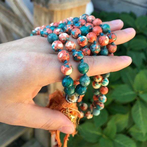 Handmade 108 Bead Communication Mala Necklace - Picture 7 of 7